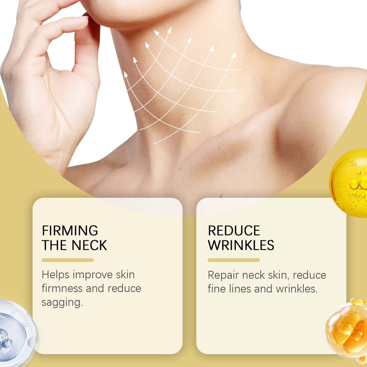 crème raffermissante, hydratante et facilement absorbée pour le cou