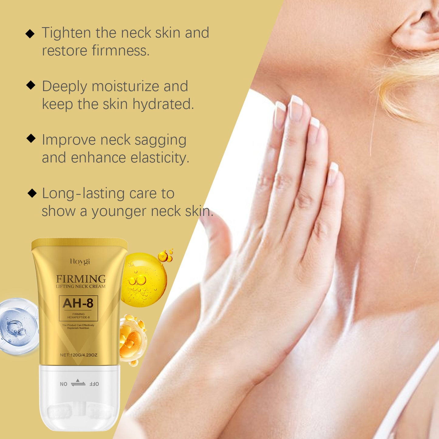 crème raffermissante, hydratante et facilement absorbée pour le cou